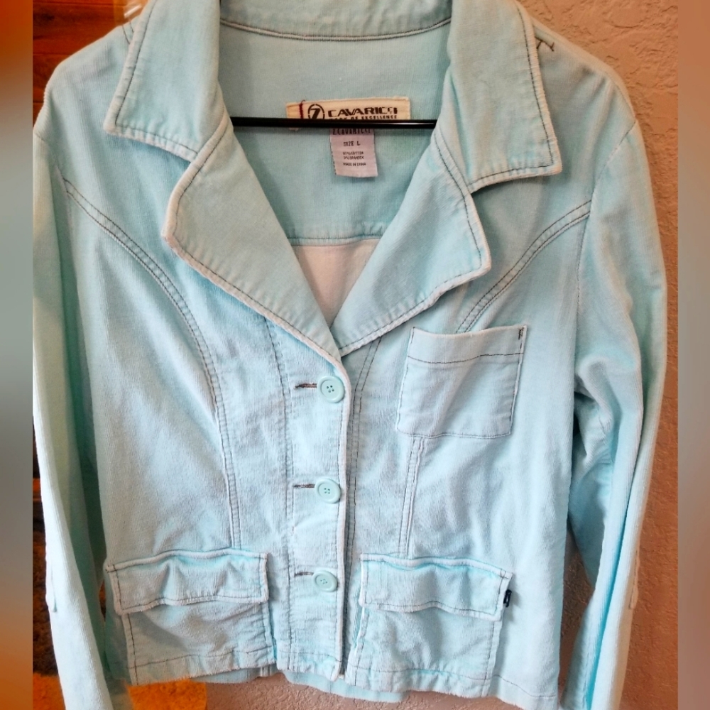 Vintage ZCavaricci corduroy distressed blazer